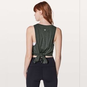 Lululemon Watch Me Flip Tank Heathered Black Yoga Athletic Athleisure 4/6